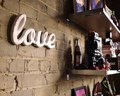 love handmade wood sign - Engagement Wedding - wall decoration for vintage or modern decor