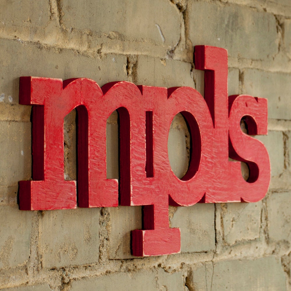 mpls - minneapolis - handmade wood sign