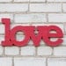 love handmade wood sign - wedding engagement - wall decoration for vintage or modern decor