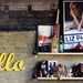 SALE: XL hello script handmade wood sign - wall decoration for vintage or modern decor