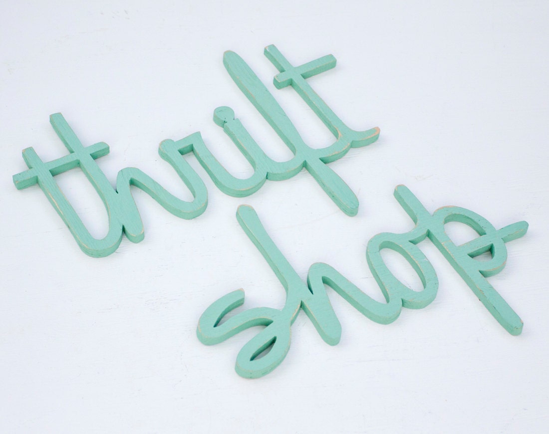 thrift shop handmade wood sign in any color - wall decoration for vintage or modern decor