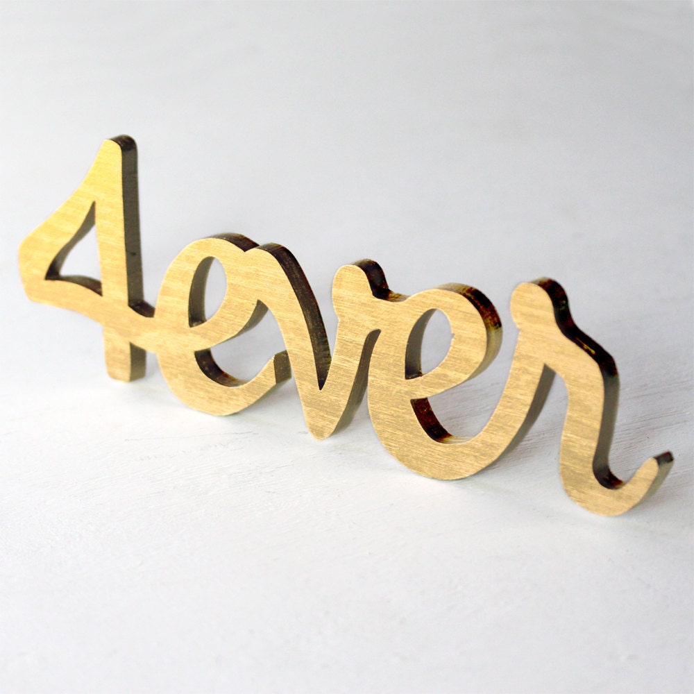 4ever handmade wood sign in any color - wall decoration for vintage or modern decor