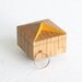 Pixie - faceted engagement ring box made from reclaimed wood