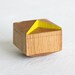 Pixie - faceted engagement ring box made from reclaimed wood