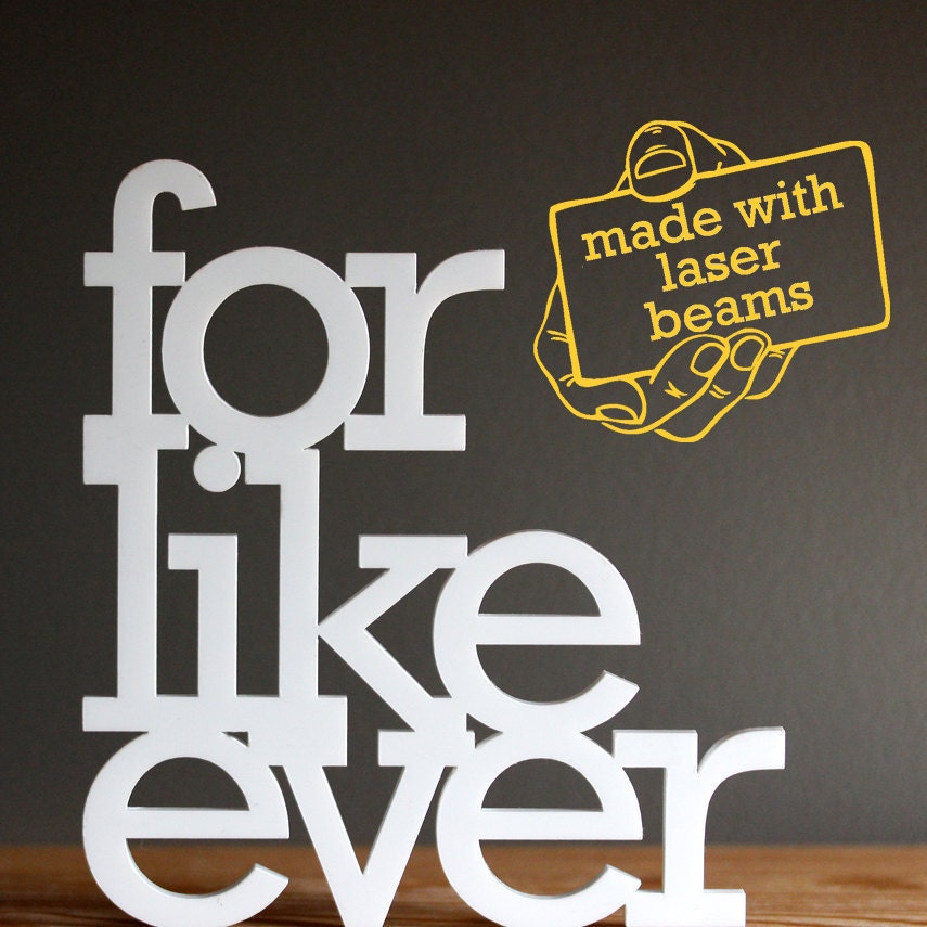 for like ever acrylic wedding cake topper