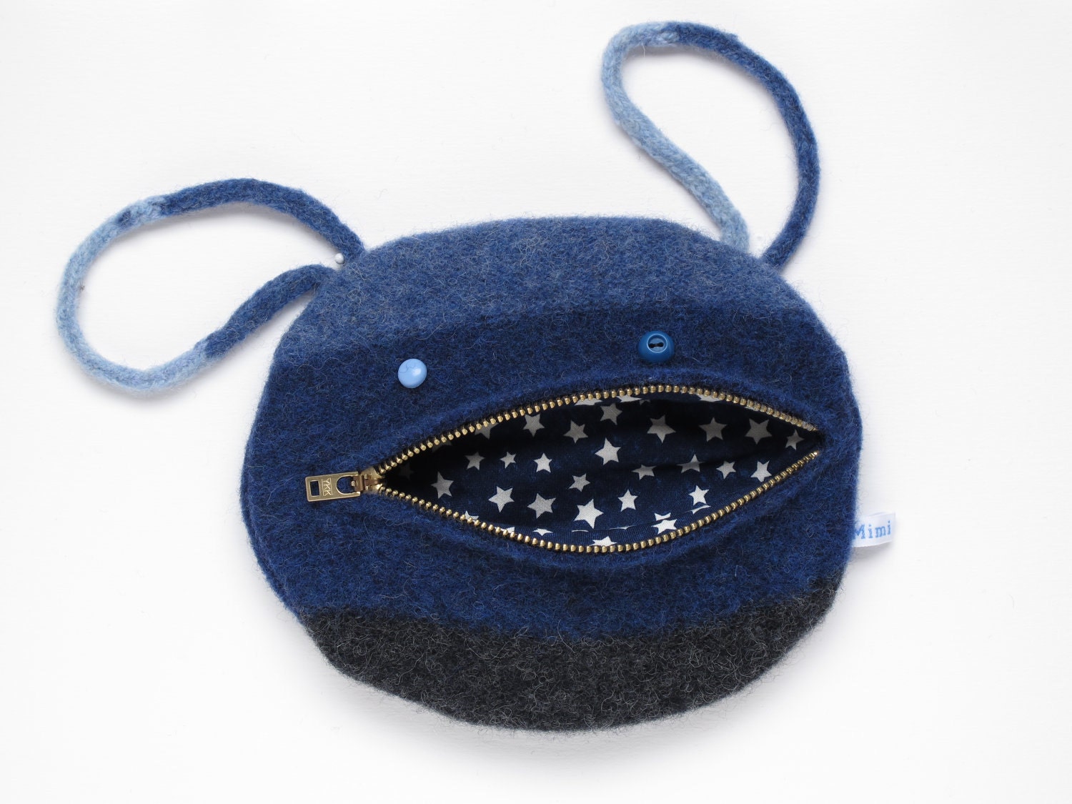 Blues Zippermouth Purse by WilleWorks - WilleWorks