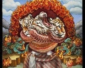 A Three Headed Tiger Cursing Heaven, 13 x 19 inches, Hand Signed and Numbered Edition of 50