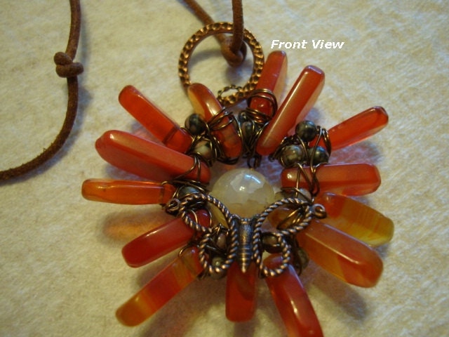 Sunburst Flower Pendant