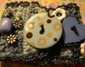 OOAK Not Icy in Winter Blue Crocheted Cuff