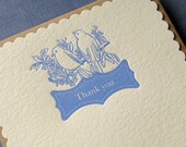 Letterpress Thank You Notes - birds