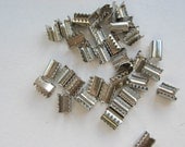 Metal Crimps Nickel Hardware Three Eights Inches Wide 100 pcs