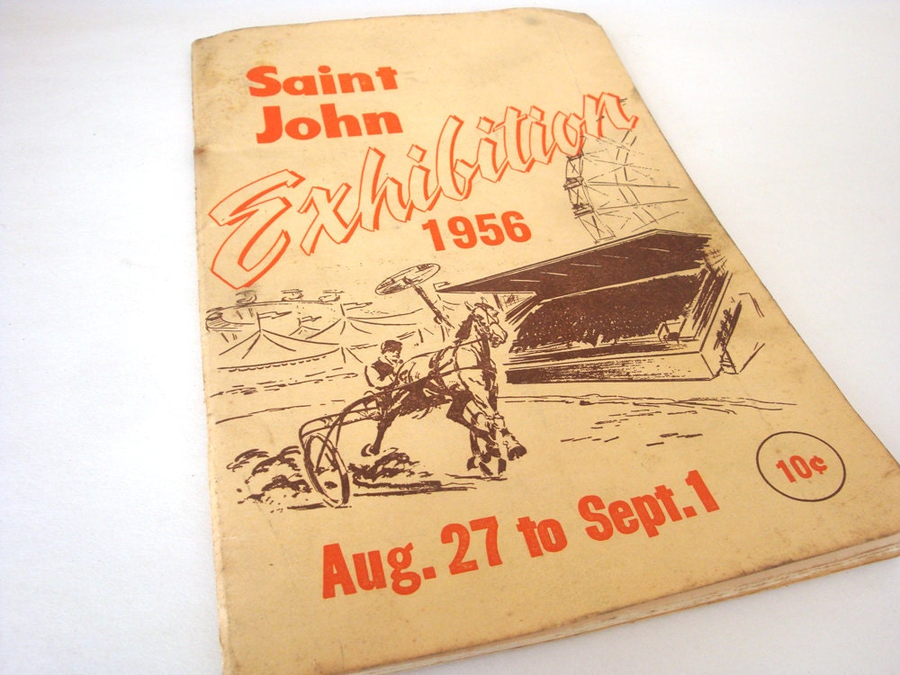 1956 Atlantic National Exibition Guide Book - Saint John, N.B. Canada