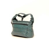 SLOUCHY teal green leather 80s BOHEMIAN hobo purse - 20twentyvintage SLOUCHY teal green leather 80s BOHEMIAN hobo purse - 20twentyvintage
