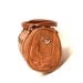 HANDTOOLED tan leather 80s MEXICAN FLORAL duffle handbag