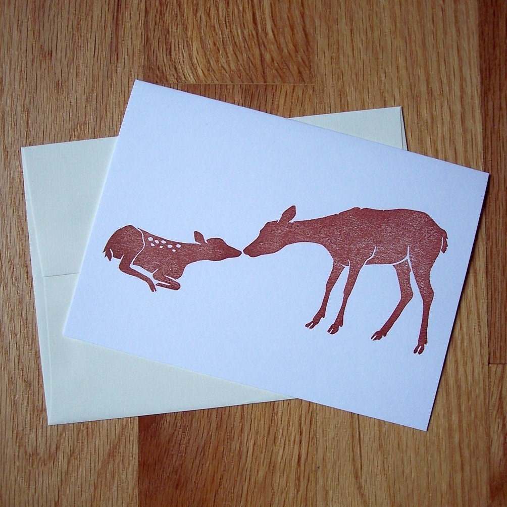 Dear Little Deer Single Notecard - Sable