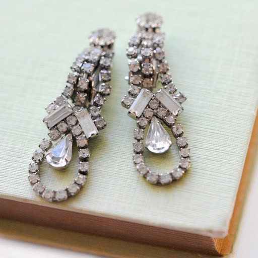 Vintage Deco Bridal Earrings
