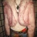 Pink-tipped, faux fur, cropped white coat with stand-up collar option