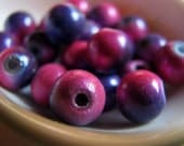 Vintage pink and purple glass beads 8mm  (20)