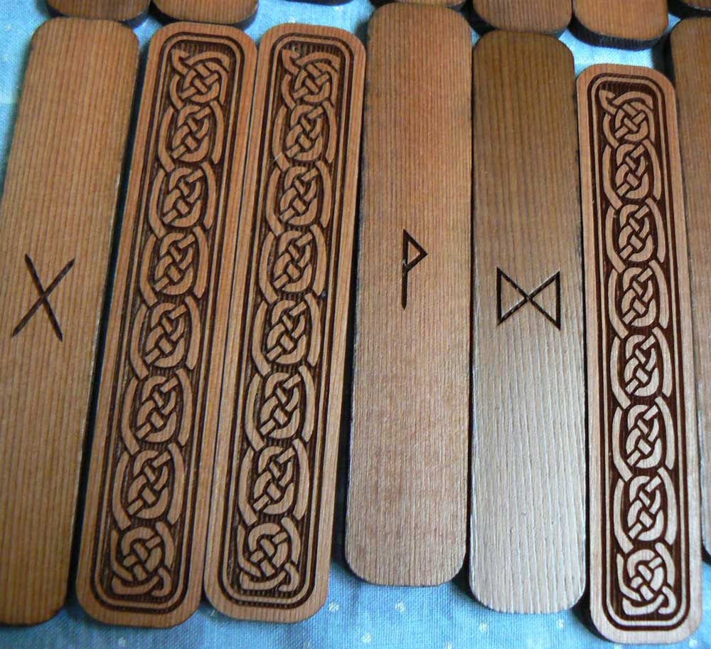 RESERVED 4 inch Elder Futhark Cedar Rune Staves
