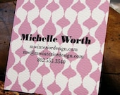 one-sided solid ikat calling cards - set (50)