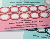 oval chainlink calling cards - set (50)
