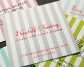 one-sided stripe calling cards set (50)