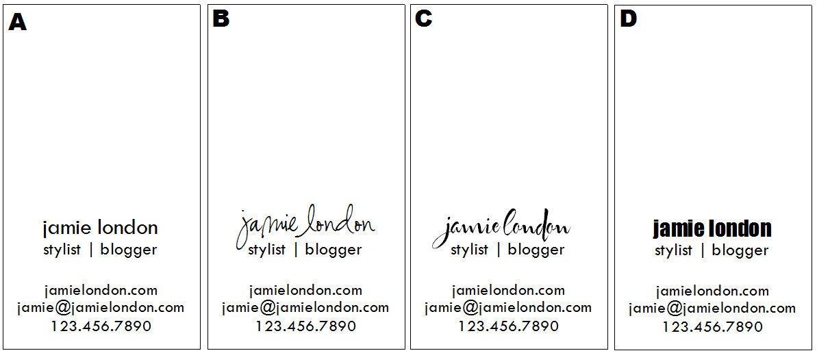 chevron ombre calling cards - set (50)