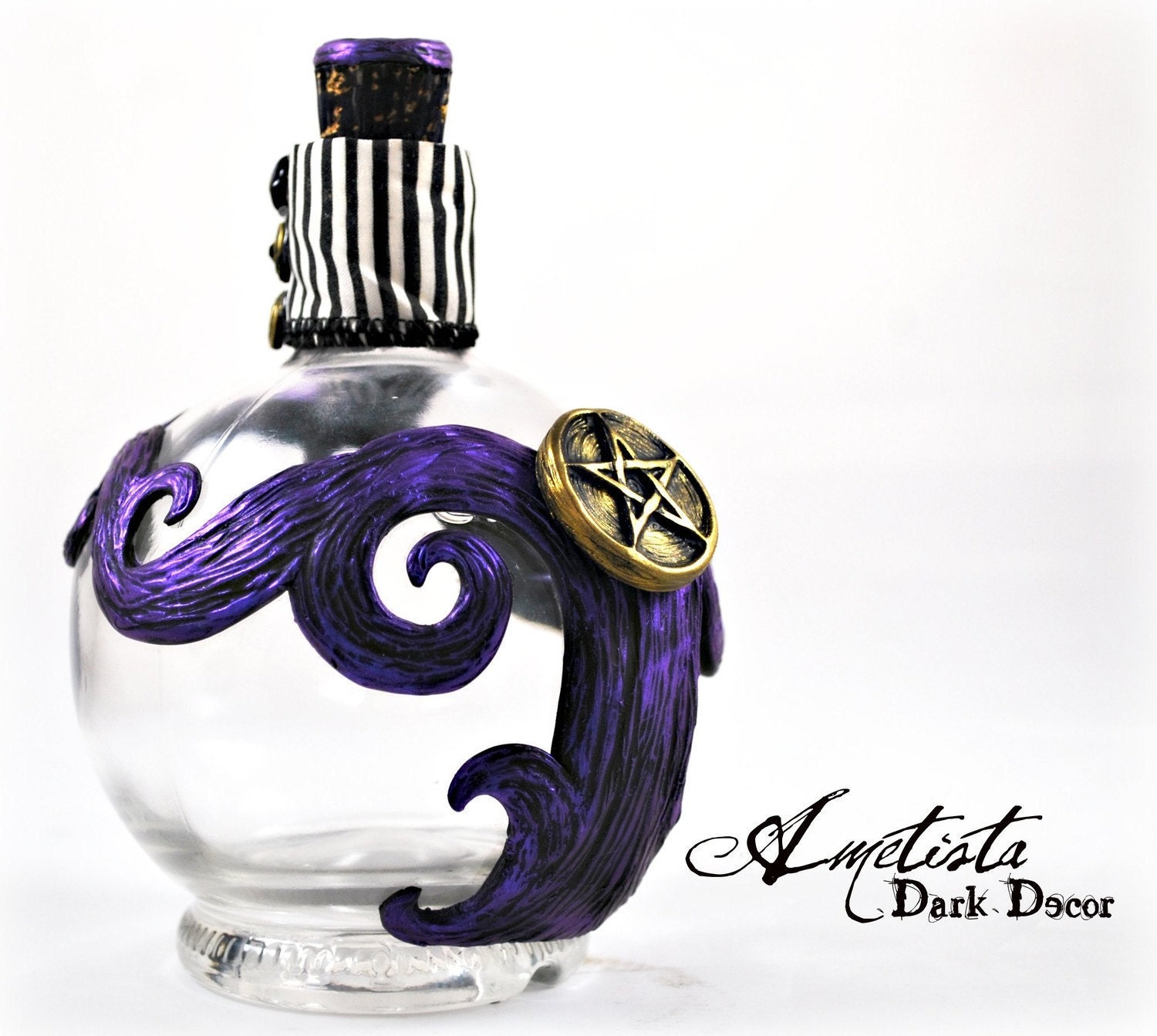 Dark Decor - Purple Pentacle - 16oz. Apothecary Bottle