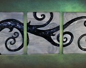 Twisted in the Wind - 3 Panel Acrylic on Canvas Painting
