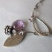 lavender swirls- sterling silver and amethyst intricate wirewrapped bangle