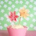 12 Millalove Paper Flower Cupcake Toppers