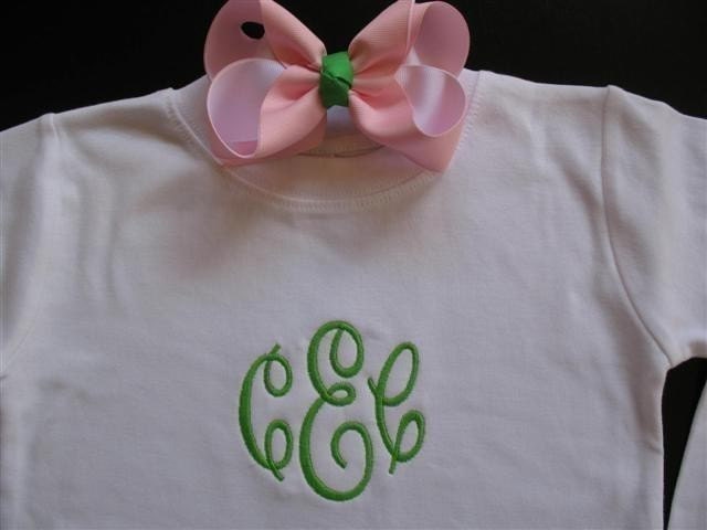 The Caroline Tee - Classy Monogrammed Personalized Tee or Bodysuit - Short Sleeves