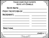 50 Bridal Shower Recipe Cards   PERSONALIZED