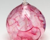 Handblown glass Oil Candle - Pink