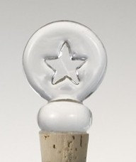 Clear Glass Star Bottlestopper