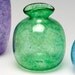 Pinch Bud Vase- Green Handblown Glass
