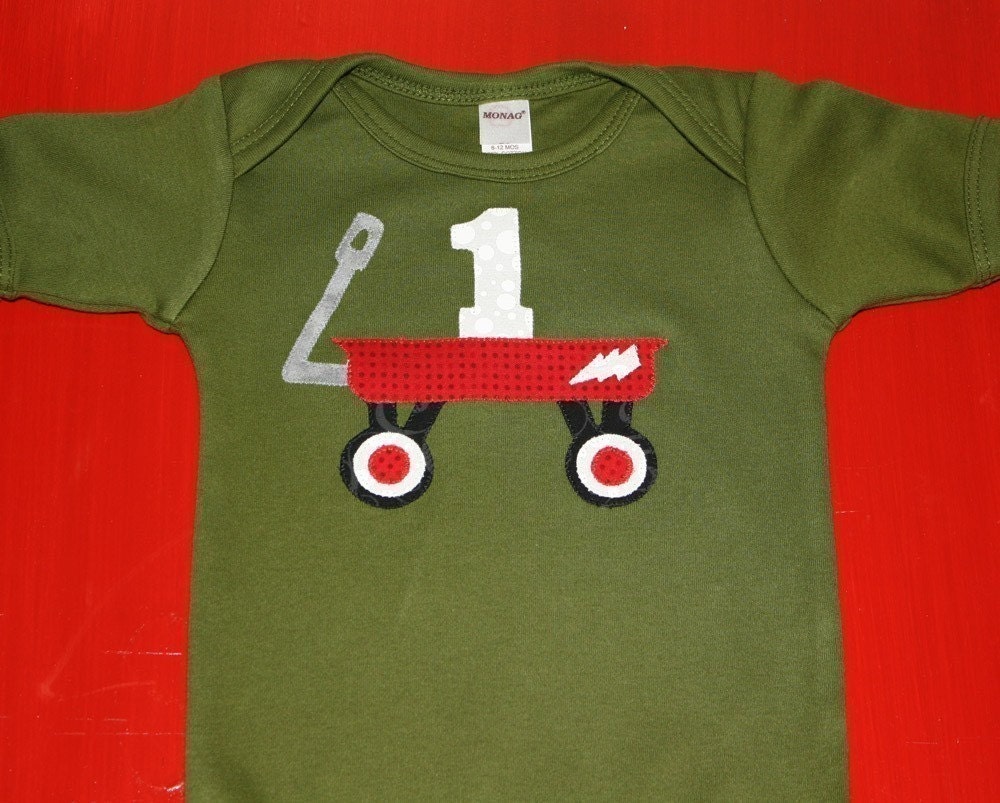 Little Red Birthday Wagon Short Sleeve