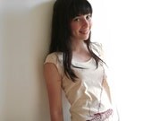 French Pet Lobster Shirt  Ladies Creme M to XL