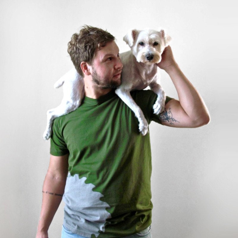Mens Industrial Tshirt in Olive Green : made in USA clothing - cool gift for dad, mens tshirt, woodworker