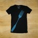 Giant Fork Womens Tshirt  - Black in Large : clothing, Valentine's Day