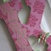 Custom Wall Letter - Pink Damask