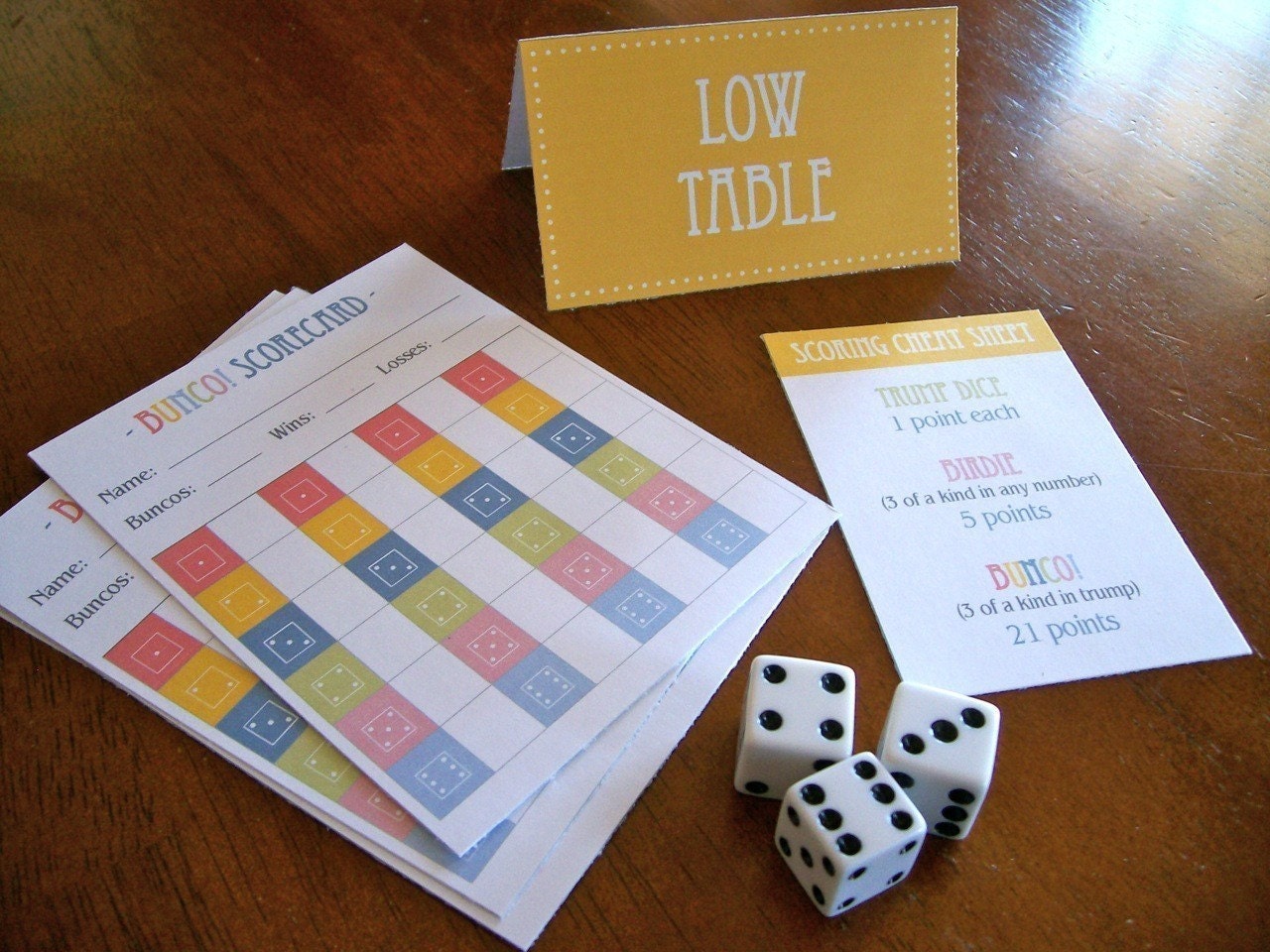 INSTANT DOWNLOAD - Bunco Party Kit - Printable Set