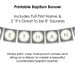 Personalized LDS Baptism Printable Banner - Gray/Olive Green
