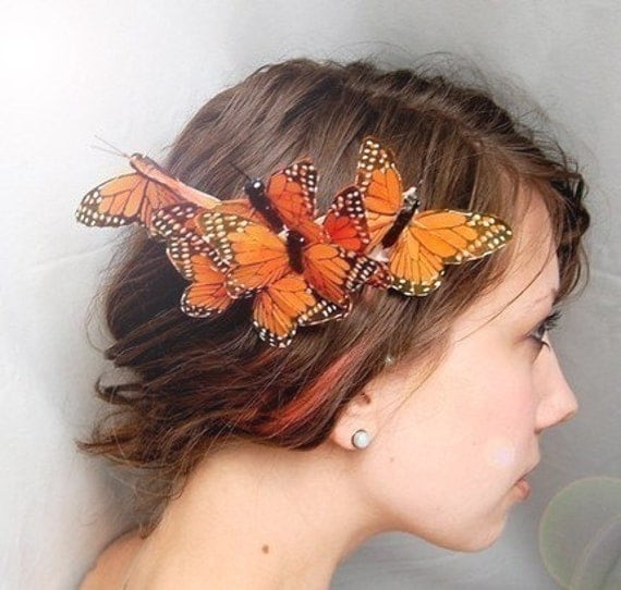 butterfly hair comb 'cocoon'