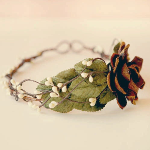 woodland crown, bridal hair piece - WINDSWEPT