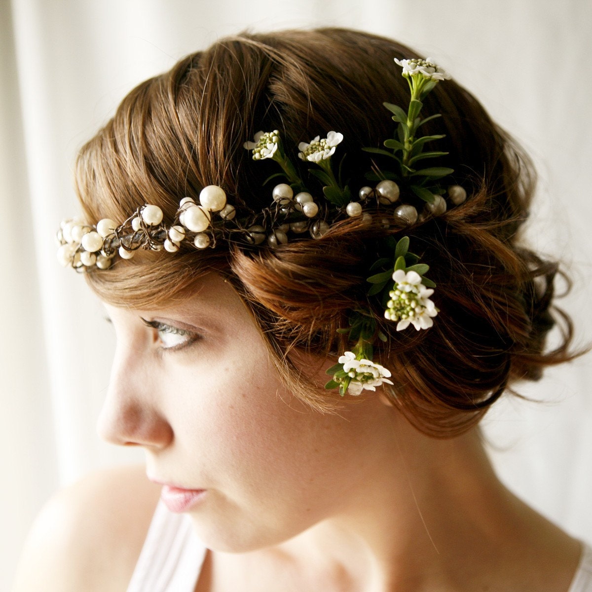 pearl wire tiara 'first frost'
