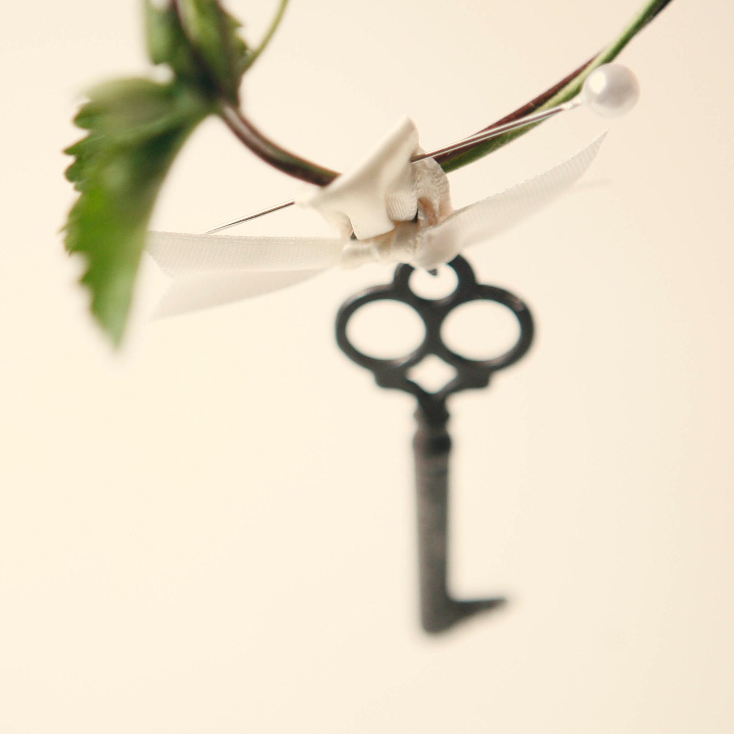 key to my heart boutonniere - wedding accessory groom