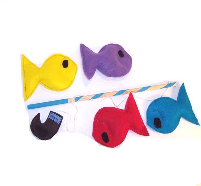 Felt Fishing Game Eco Friendly Montessori Toy - READY MADE - Sapucha