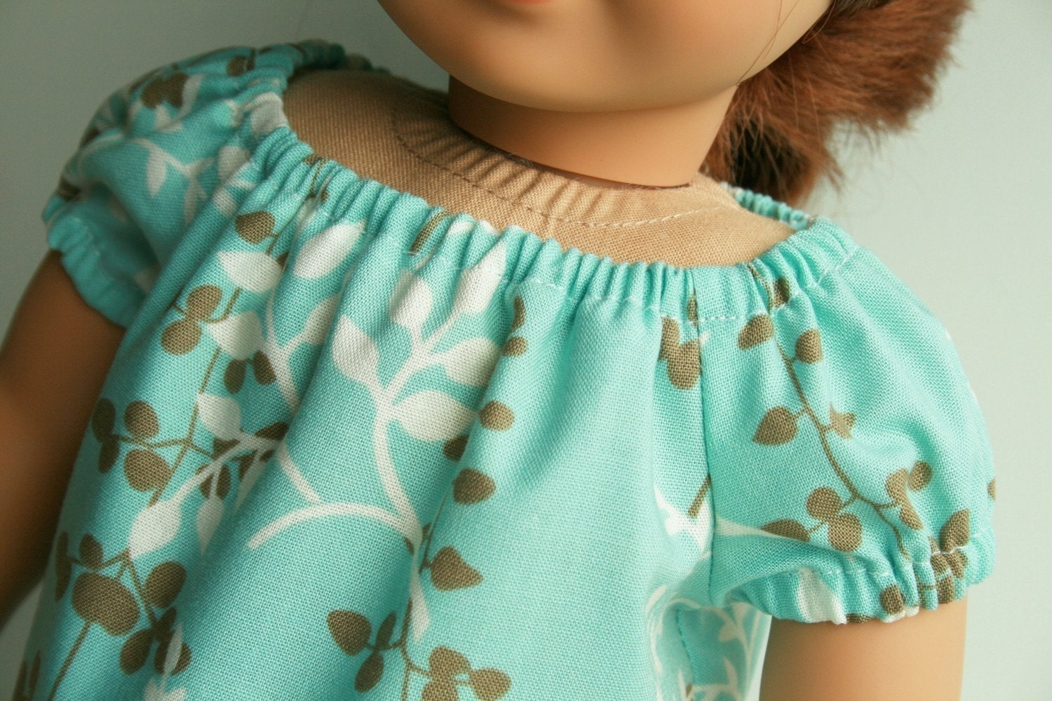 American Girl Doll Clothes - A Peasant Top in Whimsical Daisies, OOAK