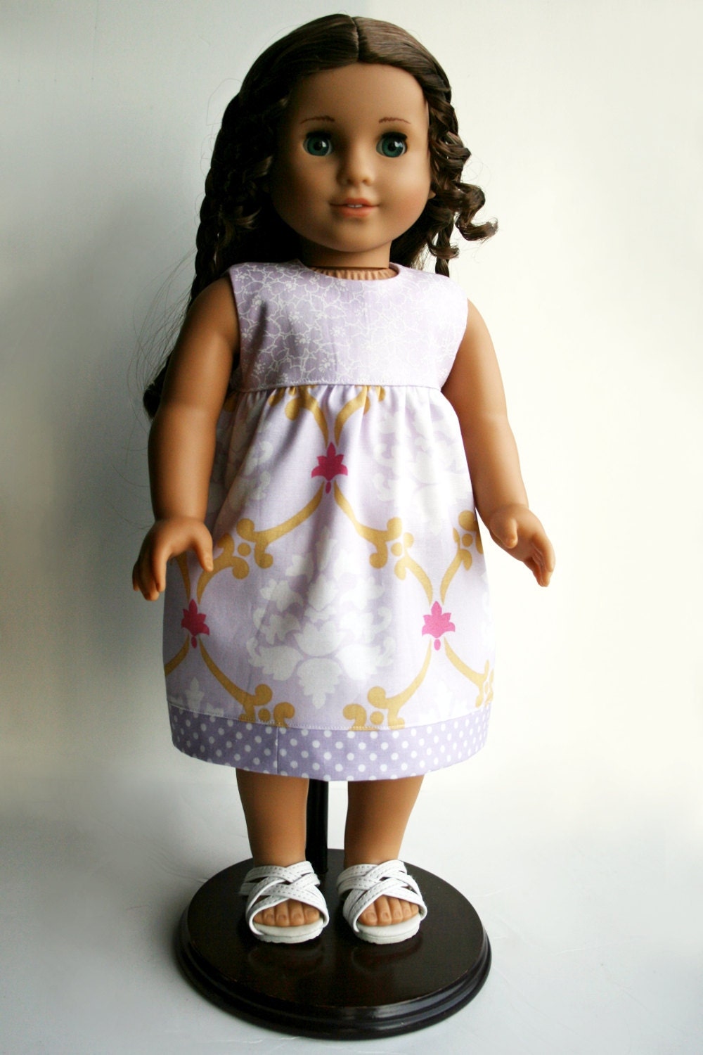 American Girl Doll Clothes - Easter Babydoll Jumper in Pastel Purple, Made To Order